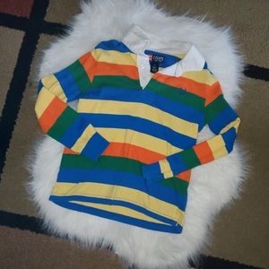 Boy’s Chaps striped long sleeve shirt size 7 EUC